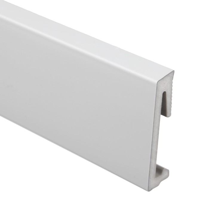 Напольный плинтус 60х15 мм SALAG ALPHA Szary AP61M2 ПВХ серый 2.2 м