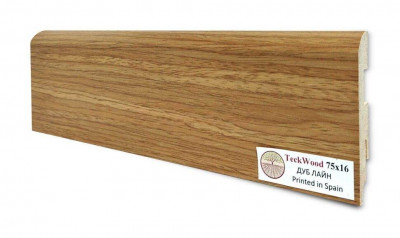 Плинтус для пола 75х16 мм Teckwood Дуб Лайн цветной МДФ 2.15 м