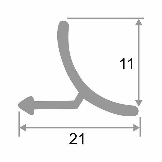 Внутренний угол для плитки ПО-В9 Розовый глянец 2,7 м