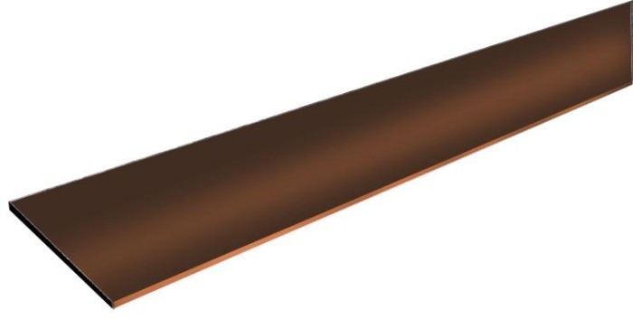 Алюминиевая полоса 10х1,5 Бронза глянец 2,7 м