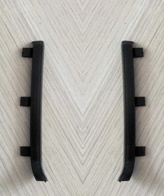 Металлические заглушки для плинтуса ПТ-40 М черный муар (кмп)