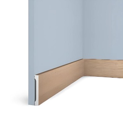 Напольный плинтус HiWood B90V1 BR417 под дерево 90 мм 2,7 м