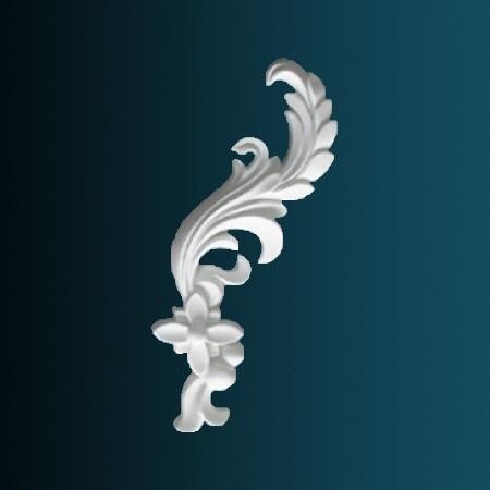 Декоративный орнамент Перфект G2365L 358х180х25 мм белый полиуретан