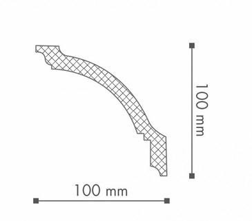 Потолочный плинтус NMC LX-135 200 см 100х100 мм