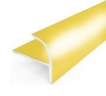 Профиль F-образный округлый из алюминия ПО-10,5 Золото глянец 2,7 м