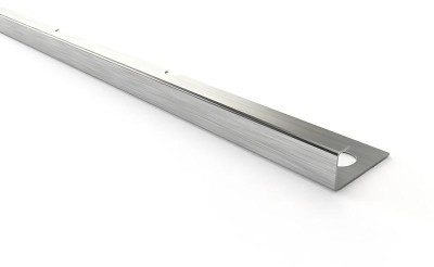 Окантовочный профиль из нержавеющей стали 10 мм SB166-1B-10H SGB Серебро глянец браш 2,7 м