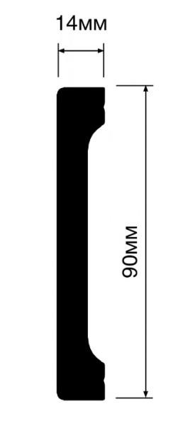 Напольный плинтус HiWood B90V1 S339 под дерево 90 мм 2,7 м