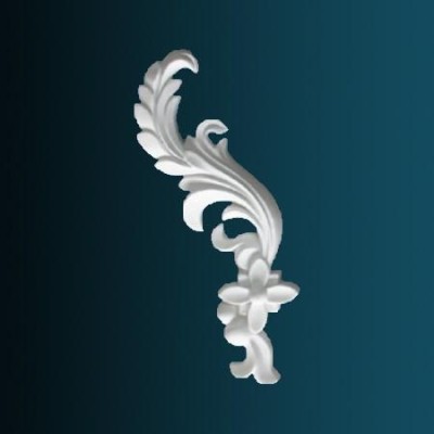 Декоративный орнамент Перфект G2365R 358х180х25 мм белый полиуретан