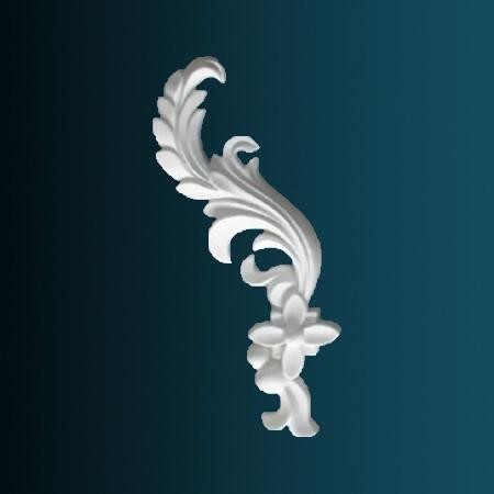 Декоративный орнамент Перфект G2365R 358х180х25 мм белый полиуретан