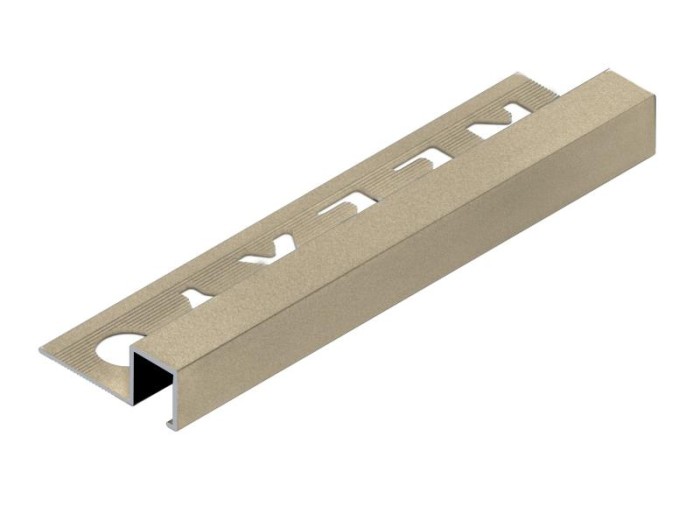 П-профиль закладной 10х12 мм алюминиевый NEEXY PV32-08 MCP шампань матовая 2.7 м