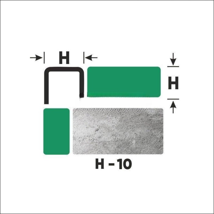 Стальной П-образный профиль 10х10х10 закладной полированный 2.7 м