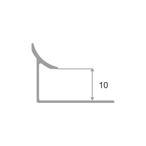 Внутренний угол для плитки ПО-В10 Золото матовое 2,7 м