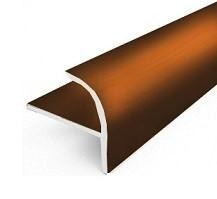 Профиль F-образный округлый из алюминия ПО-10,5 Бронза глянец 2,7 м