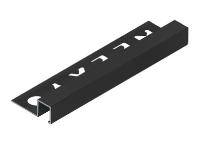 П-профиль закладной 10х12 мм алюминиевый NEEXY PV32-18 MBL черный матовый 2.7 м