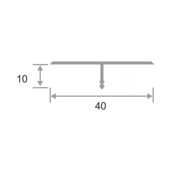 Т-образный профиль из алюминия 40 мм ПТ-40-35 белый муар 2.7 м