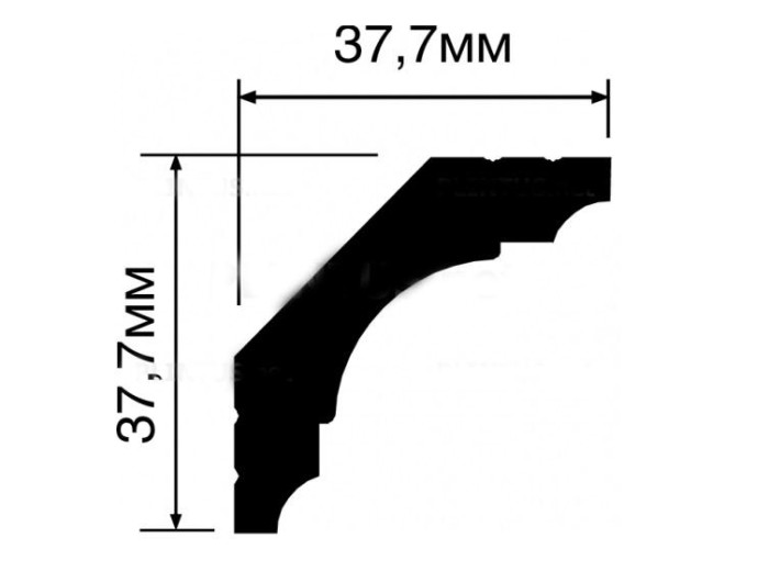 Карниз 38х38 Hiwood A53 из полистирола 2 м