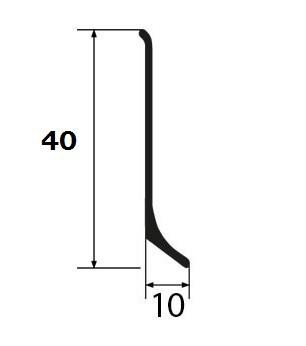 Металлический уголок наружний для плинтуса ПТ-40 М черный муар