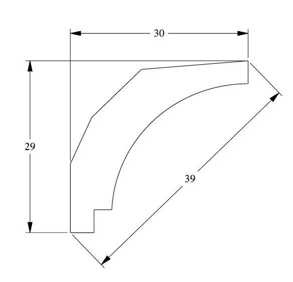 Потолочный плинтус Orac Decor Duropolymer CX115 2 м