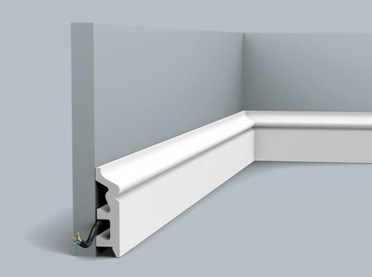 Напольный плинтус с кабель-каналом Orac Decor Duropolymer SX122 2 м