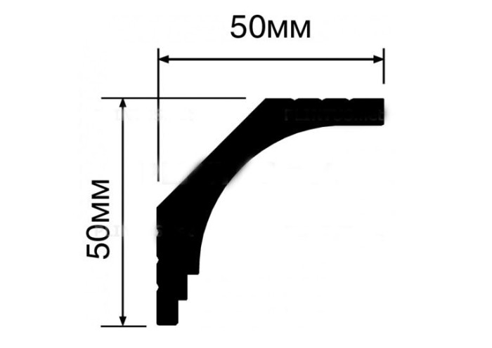Карниз 50х50 Hiwood A70 из полистирола 2 м