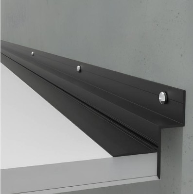 Алюминиевый теневой профиль потолочный Мега-Трейд ПТП-39 черный 2м арт.2341