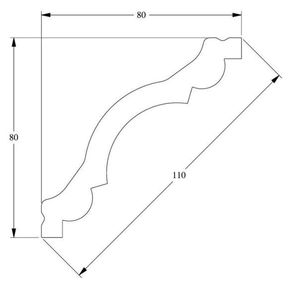 Потолочный плинтус Orac Decor Duropolymer CX123 2 м