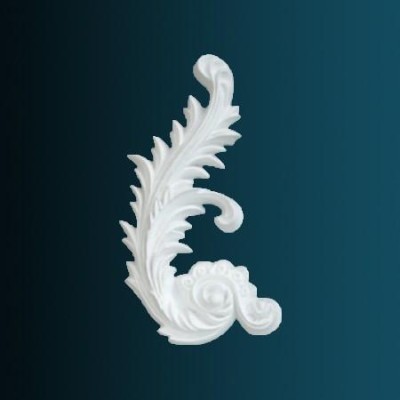 Декоративный орнамент Перфект G2368L 205х119х25 мм белый полиуретан