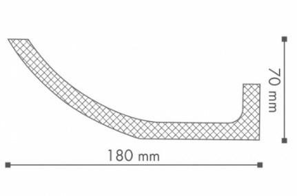 Потолочный плинтус для скрытой подсветки  NMC Floorstyl Essenza WT4 70х180 200 см