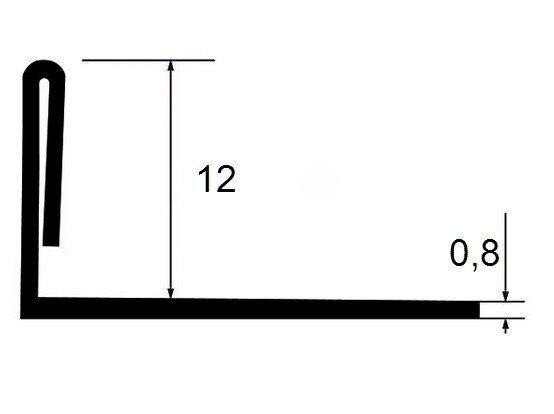 Стальной L-образный профиль 12 мм ПЛ-12 шлифованный 3 м