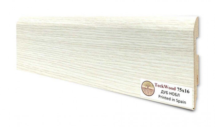 Плинтус для пола 75х16 мм Teckwood Дуб Нобл цветной МДФ 2.15 м
