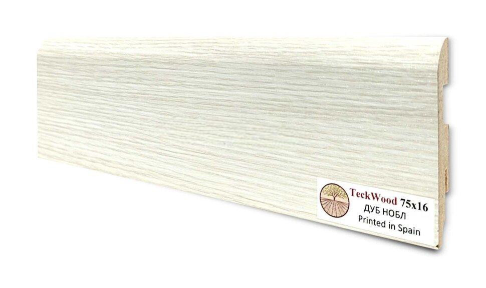 Плинтус для пола 75х16 мм Teckwood Дуб Нобл цветной МДФ 2.15 м