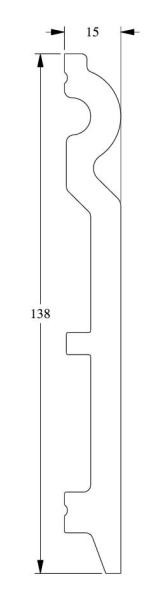 Напольный плинтус с кабель-каналом Orac Decor Duropolymer SX138 2 м