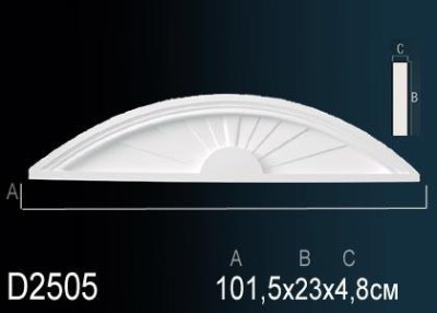 Обрамление дверей Перфект D2505 230х1015 мм белый полиуретан