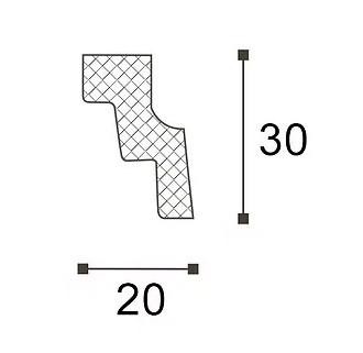 Потолочный плинтус NMC LX-28 200 см 30х20 мм