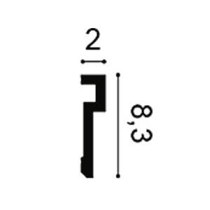 Гибкий молдинг из дюрополимера Orac Decor DUROPOLYMER PX198F 83х20 мм белого цвета 2 м