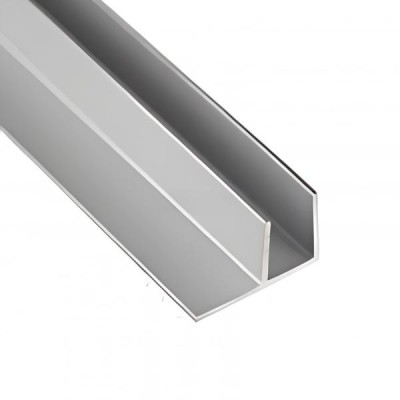 Алюминиевый профиль F-образный ОП-500 под панель 4 мм 2,7 м серебро