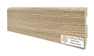 Плинтус для пола 75х16 мм Teckwood Дуб Опал цветной МДФ 2.15 м