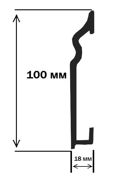 Напольный плинтус 100 мм Asvi C-01 ПВХ венге 2,4 м