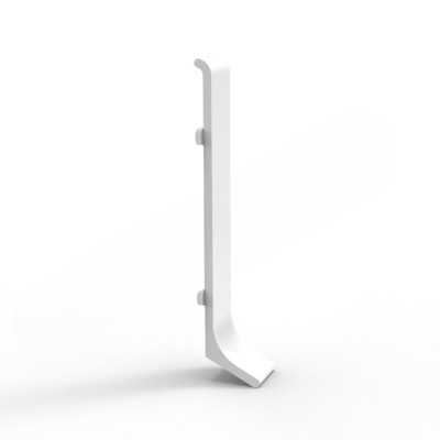 Стык для плинтуса 100 мм Мега-Трейд ЛП-100ст 0035 белый муар RAL 9016