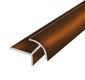 Алюминиевый профиль под плитку для внешних углов ПО-8х8 Бронза глянец 2,7 м