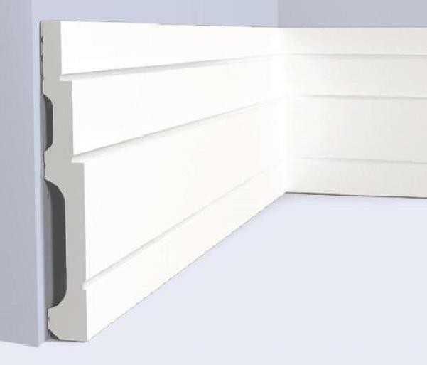 Напольный плинтус 120х16 мм Hiwood B120V1 из полистирола 2 м