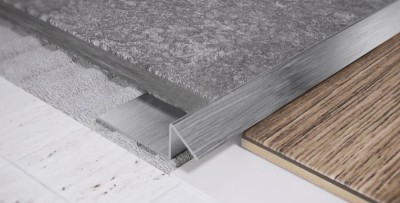 Наружный стальной профиль для плитки FSG 15 M Сталь сатинированная 2,7 м