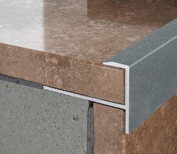 Алюминиевый F-образный профиль гибкий ПФ-10 Серый муар 2,7 м