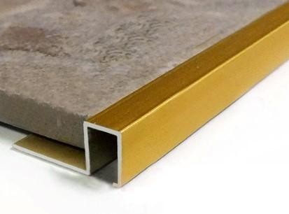 Профиль П-образный алюминиевый ПО-П10х10 Золото матовое 2,7 м