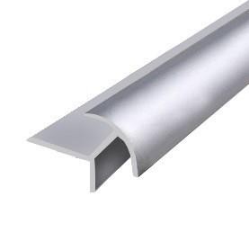 Алюминиевый профиль под плитку для внешних углов ПО-10х10 Серебро матовое 2,7 м