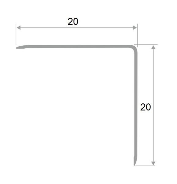 Алюминиевый уголок 20х20 мм ПН-20х20 Золото глянец 2,7 м