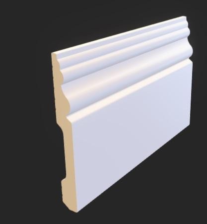 Напольный плинтус 126х16 мм Hiwood B126 из полистирола 2 м