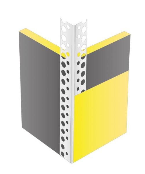 Уголок штукатурный ПВХ Cezar 25х25 мм Белый 3 м