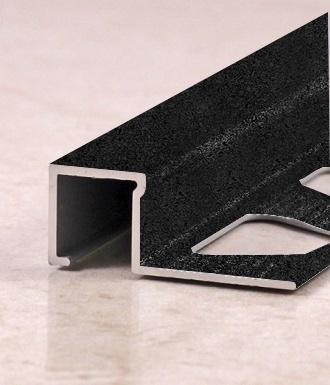 П-профиль алюминиевый 10х10 мм ПО-П10х10 Чёрный муар 2,7 м