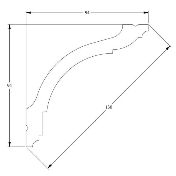 Потолочный плинтус Orac Decor Duropolymer CX129 2 м